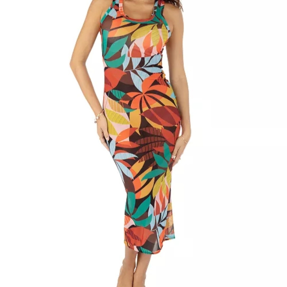 Hurley  Jungle Beach Midi Dress  Print Swim Coverup